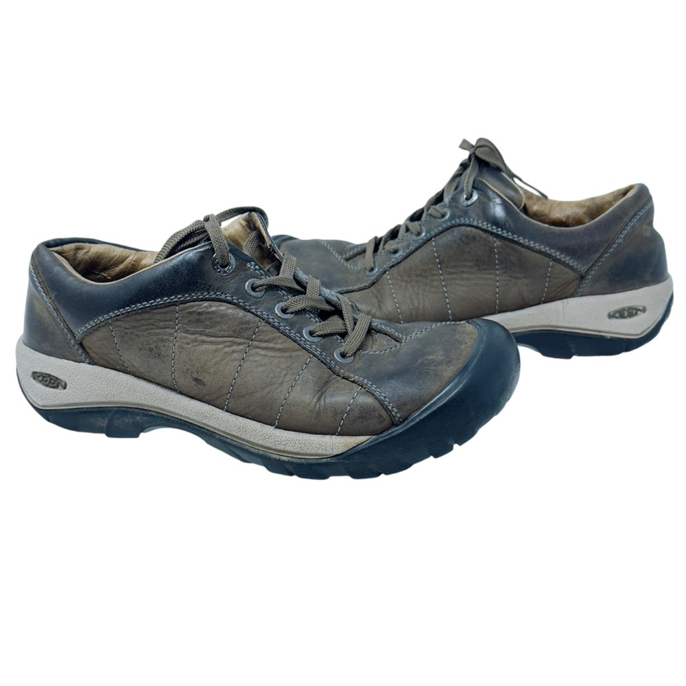 Keen Presidio Hiking Shoes Womens US 7.5 Brown Leather Lace Up Soft Toe Outdoor